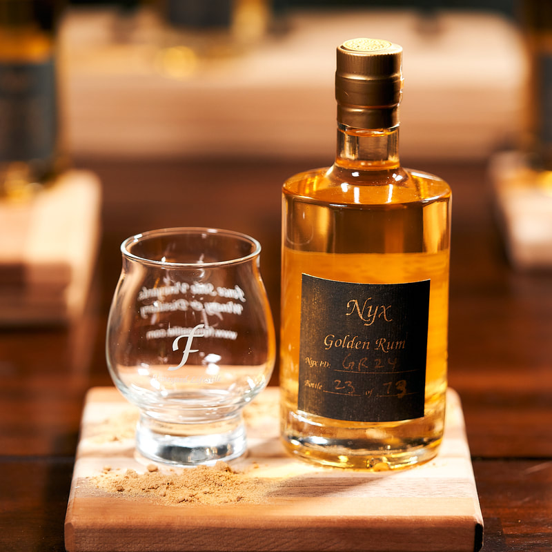 NYX Golden Rum bottle by Fence Stile