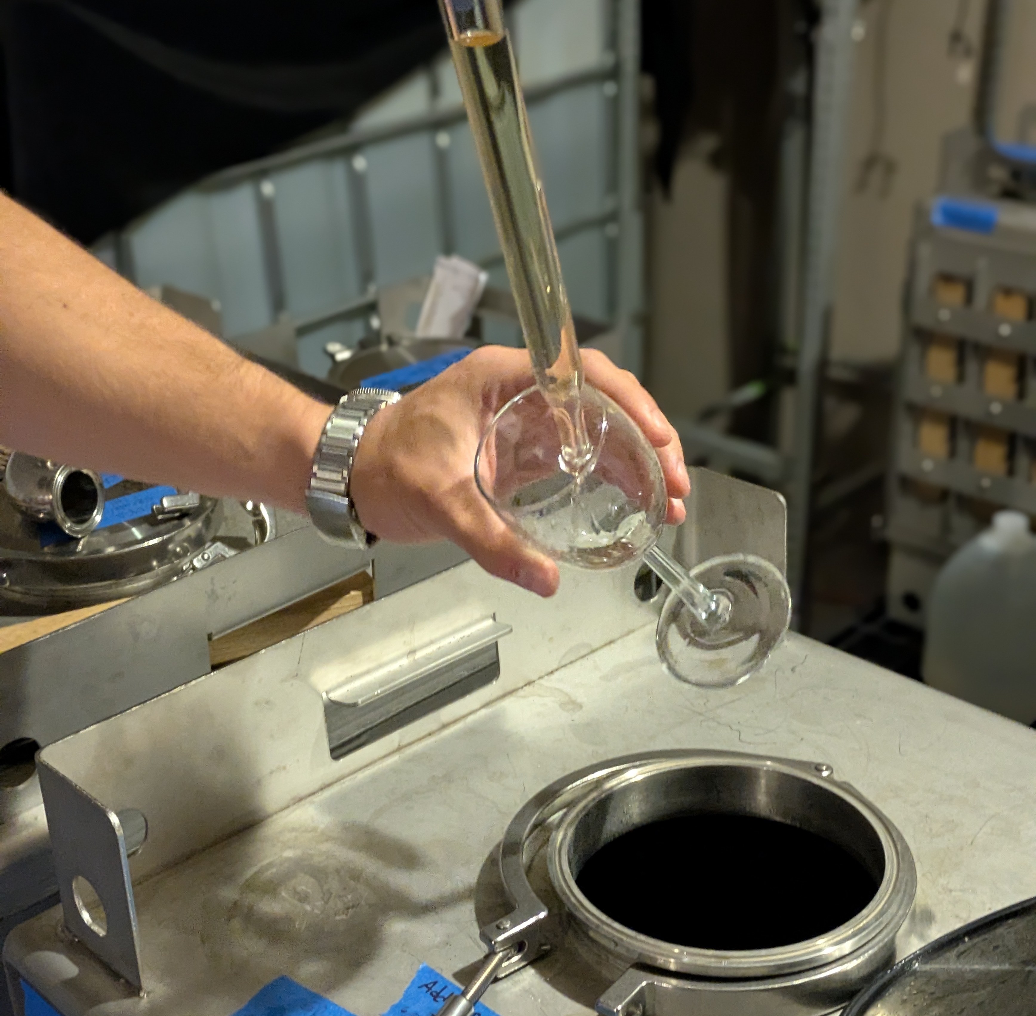 NYX Spirits process photo showing small-batch distilling and aging details