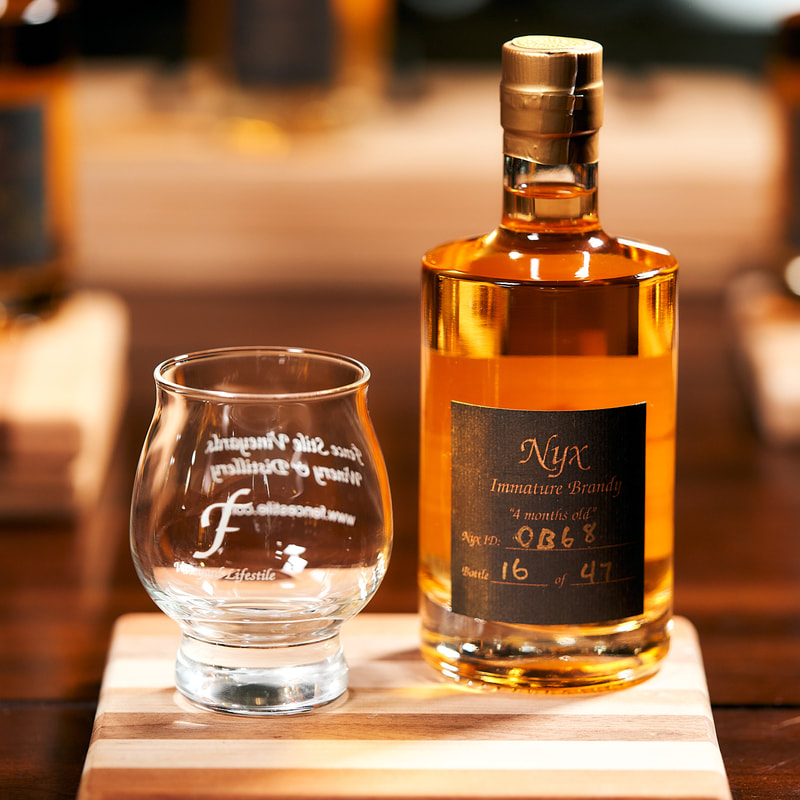 NYX Estate Brandy distilled from estate Seyval Blanc grapes