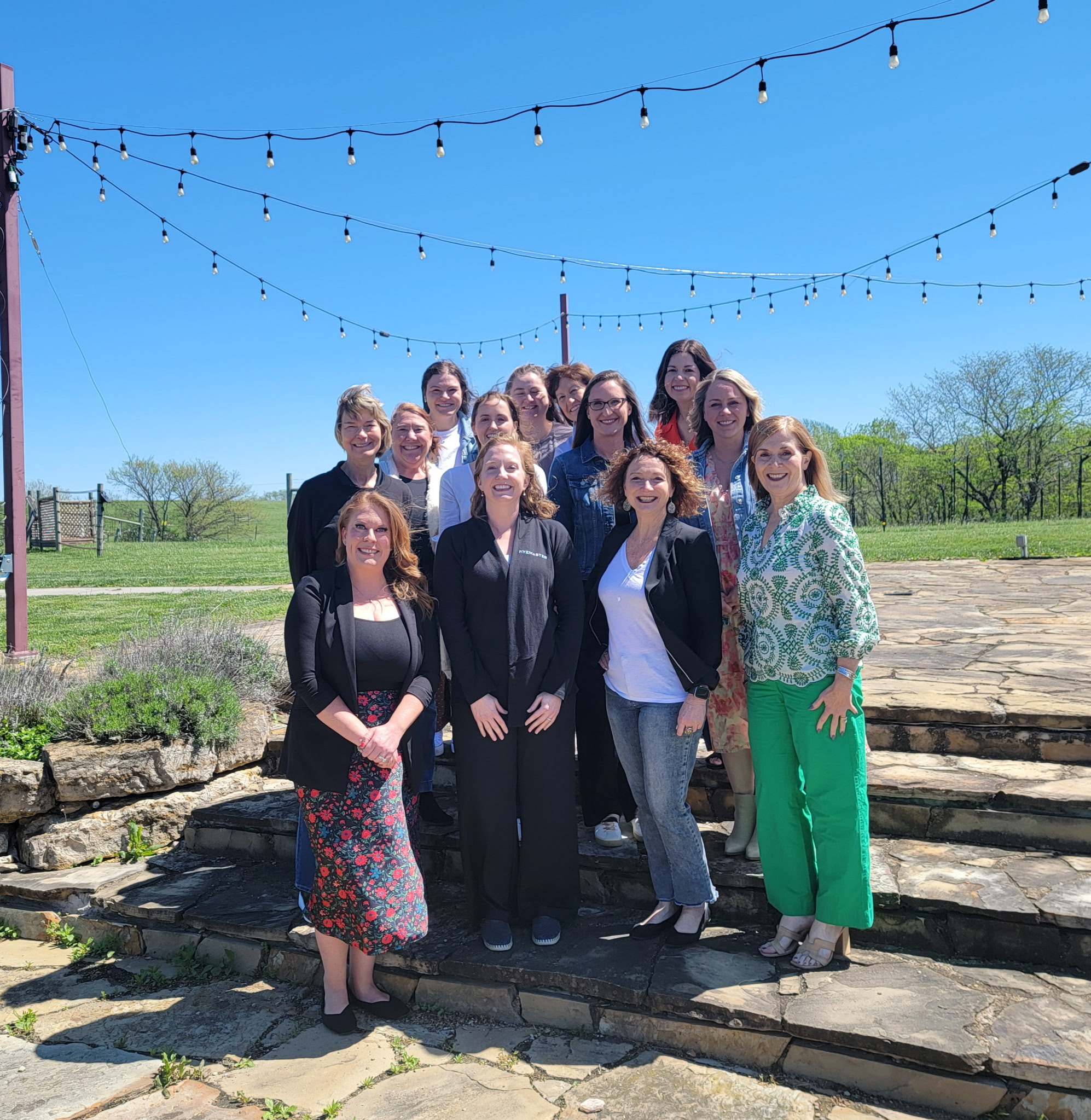 Guests enjoying outdoors at Fence Stile Vineyards near Kansas City