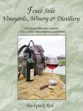Backpack Red wine label