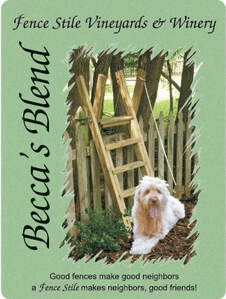 Becca’s Blend wine label