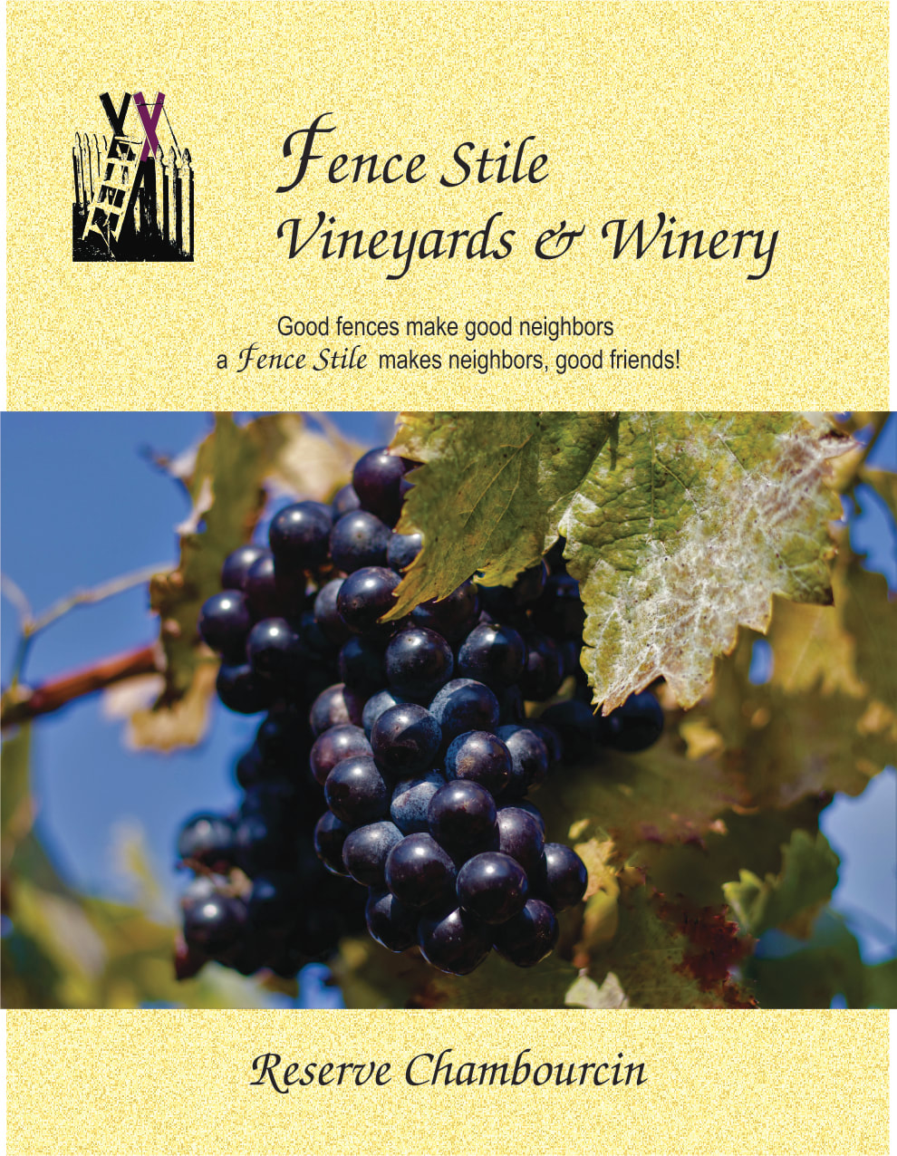 Reserve Chambourcin wine label