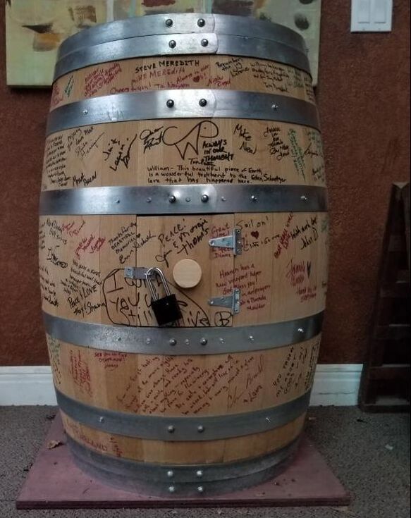 Fence Stile Wine Barrel Time Capsule